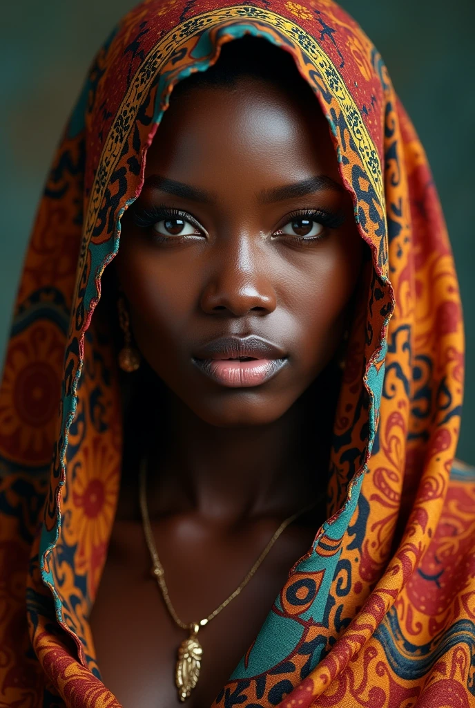 black woman with scarf