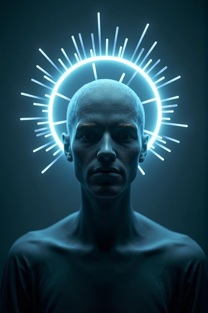 Linear lights forming a light shield on the head