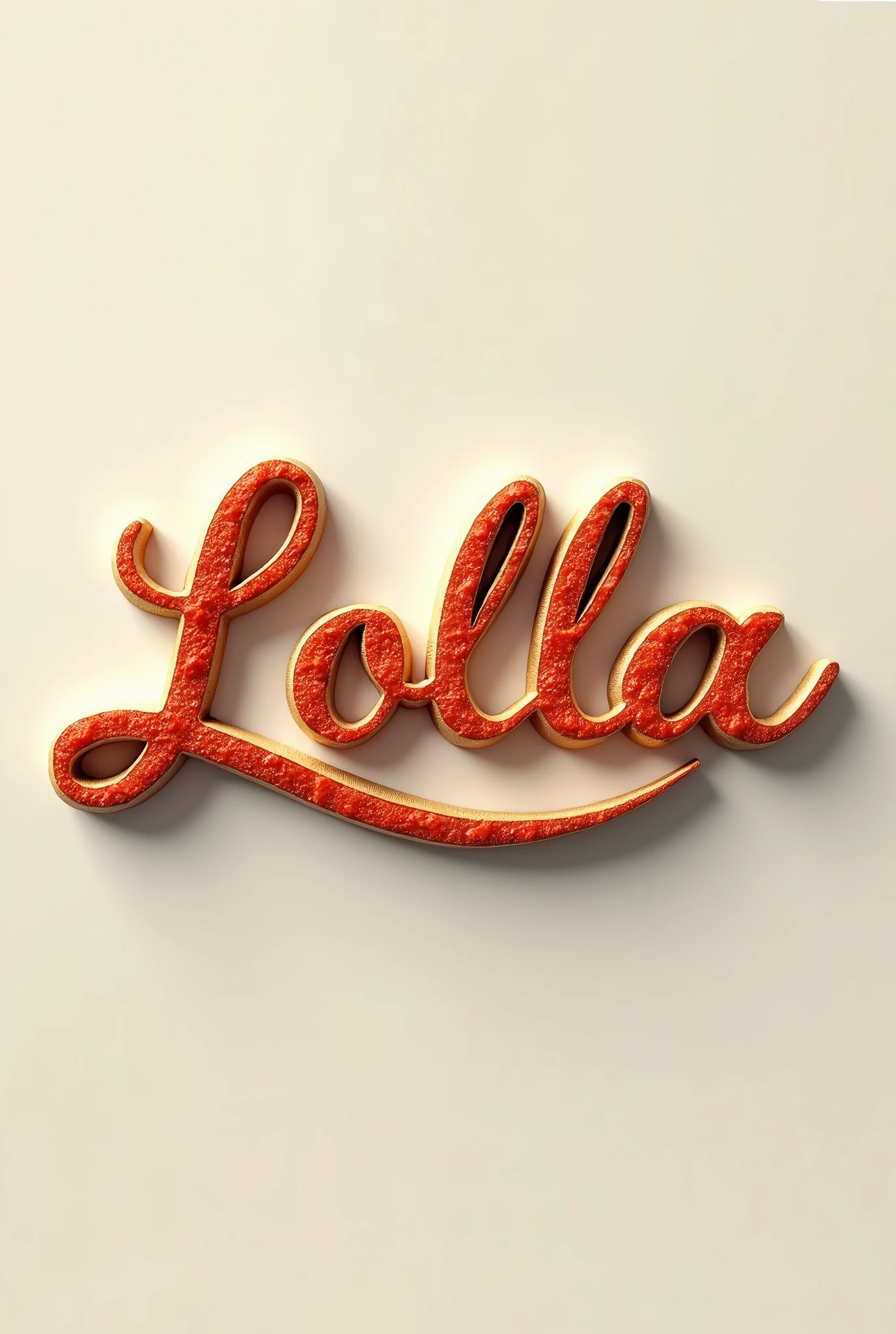 Logo of a Pizzeria written, (LOLLA PIZZA), ultra realisitic, 4K, moderno, Show