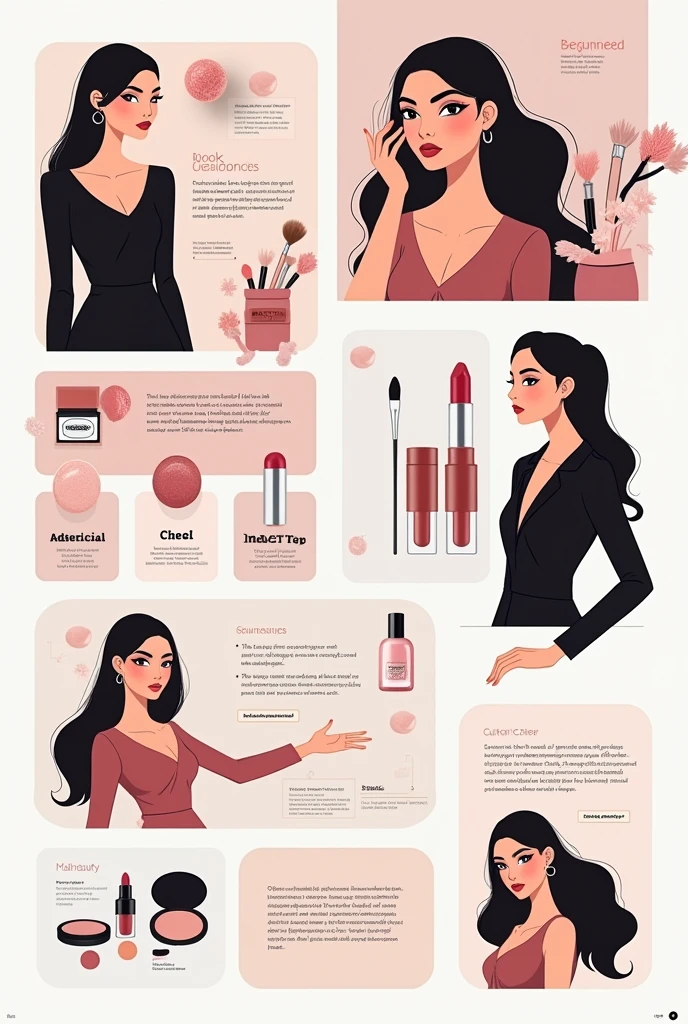 Make a diagram that is about a makeup website