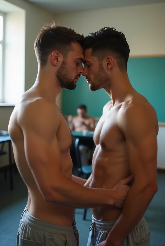 2 gay men having sex without clothes at school
