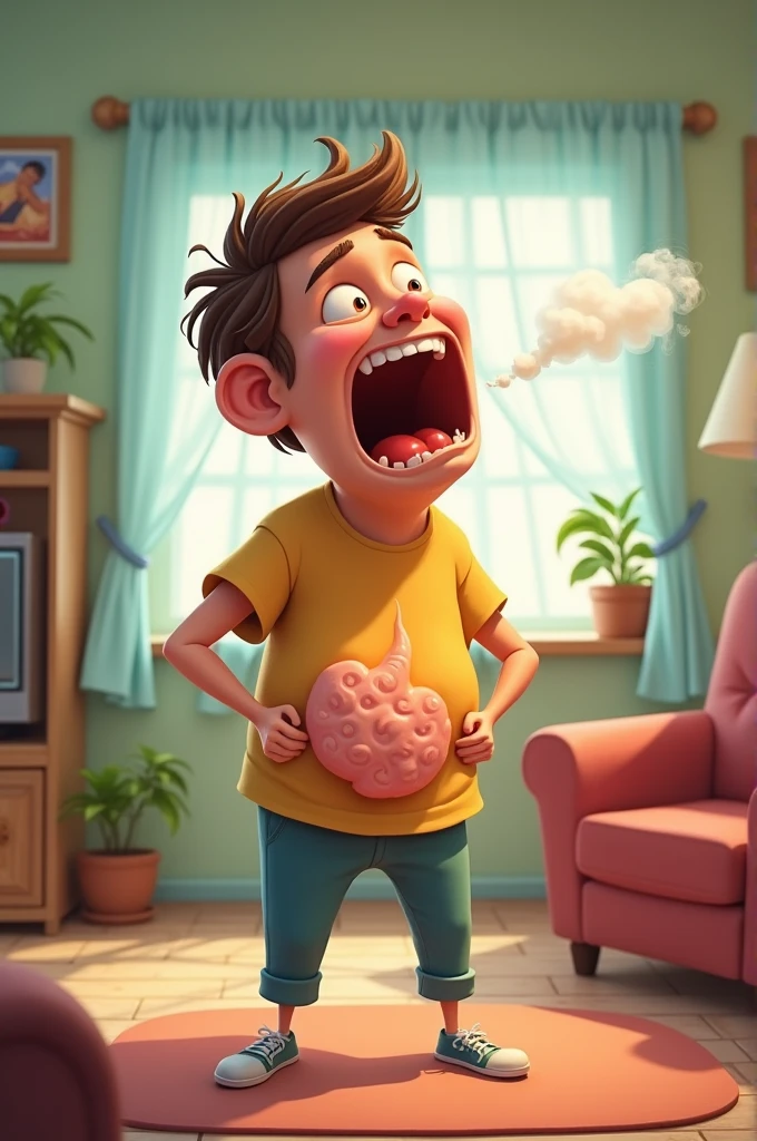 Make a picture of someone farting