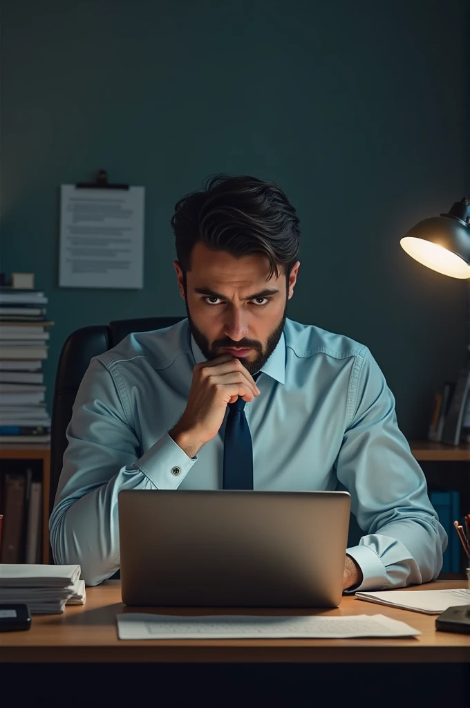 A man sitting on a desk and using his laptop