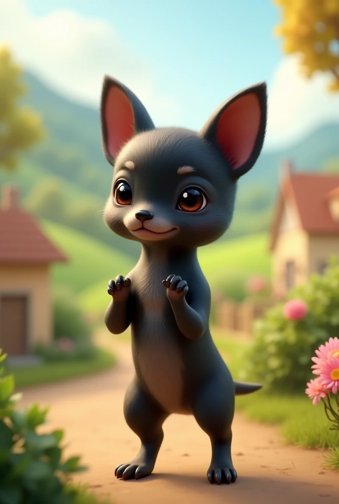 Sylvanian families Chihuahua negro de pie