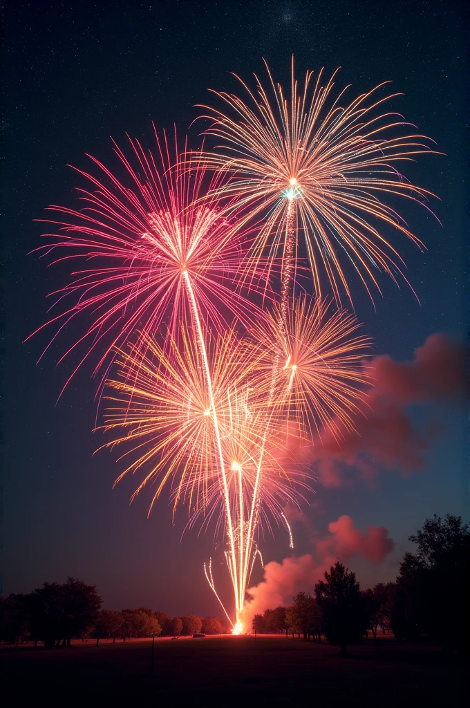 fireworks on black background