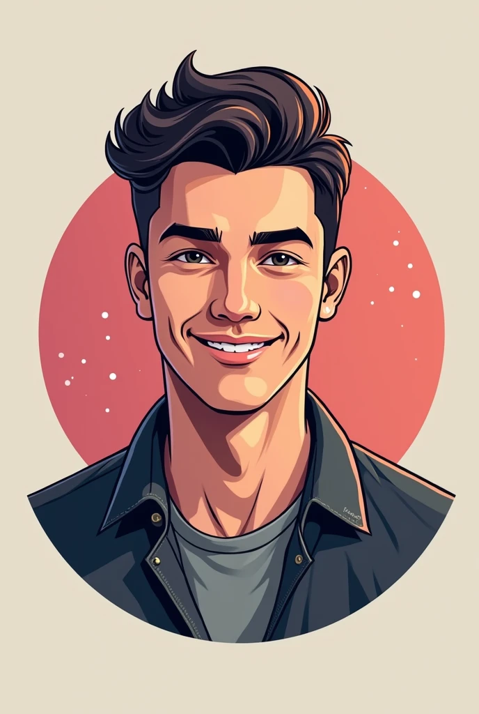tiktok content creator logo, of man, video maker