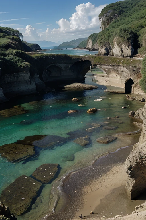 landscape with marine ecosystem