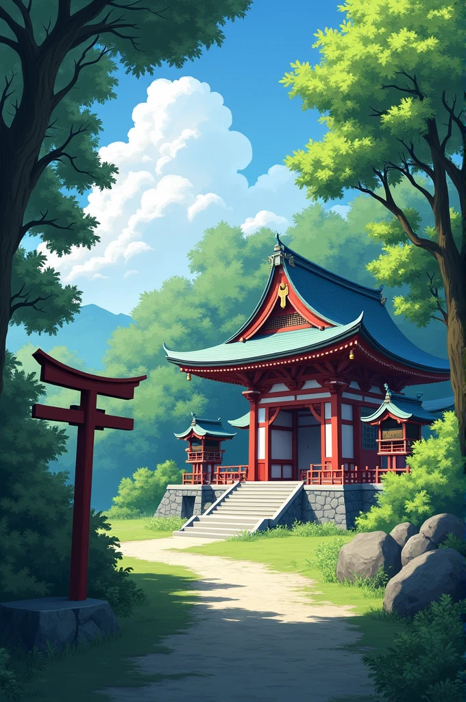 Make a Shinto in perspective that looks like it&#39;s a little bit away diagonally. It should be in the right corner