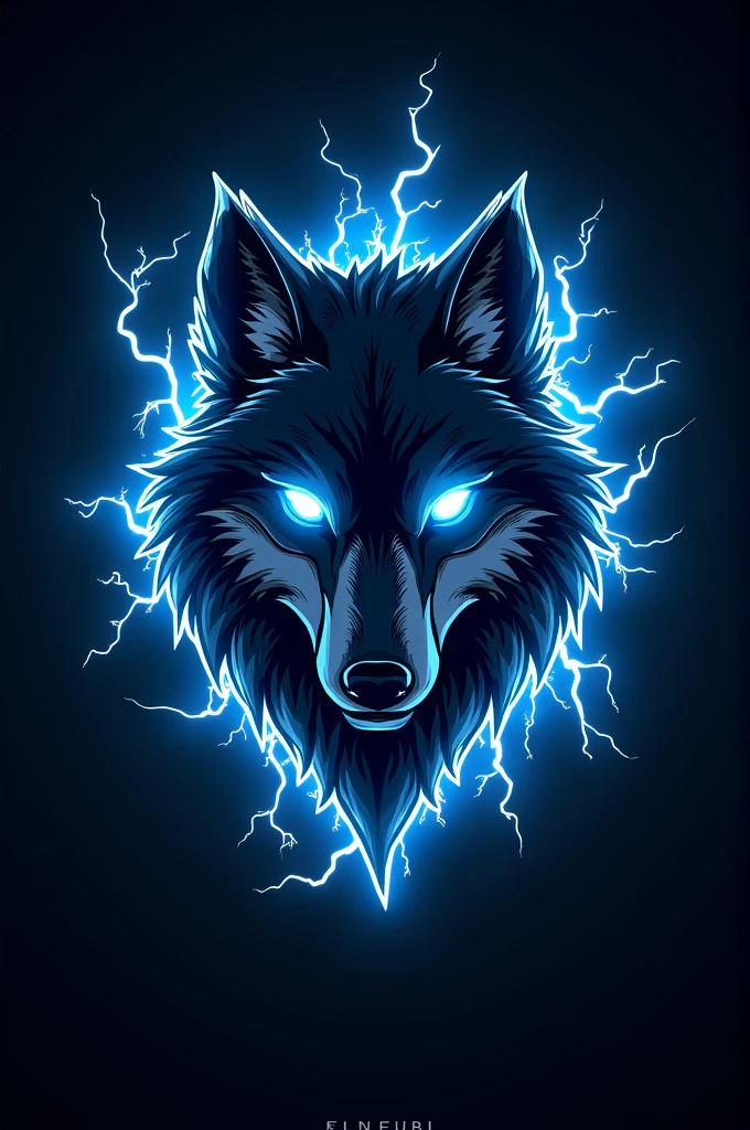 Gamer logo with a wolf with glowing eyes and blue lightning spelling out ZERØ HYPE