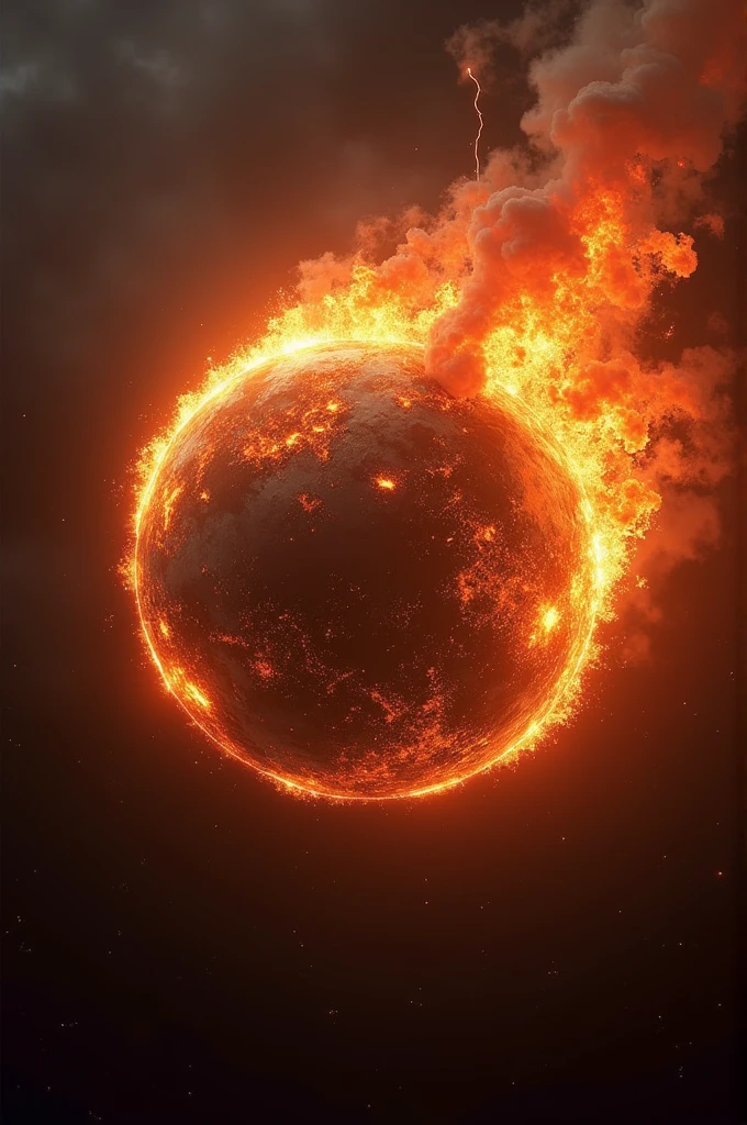 Planet Earth on fire