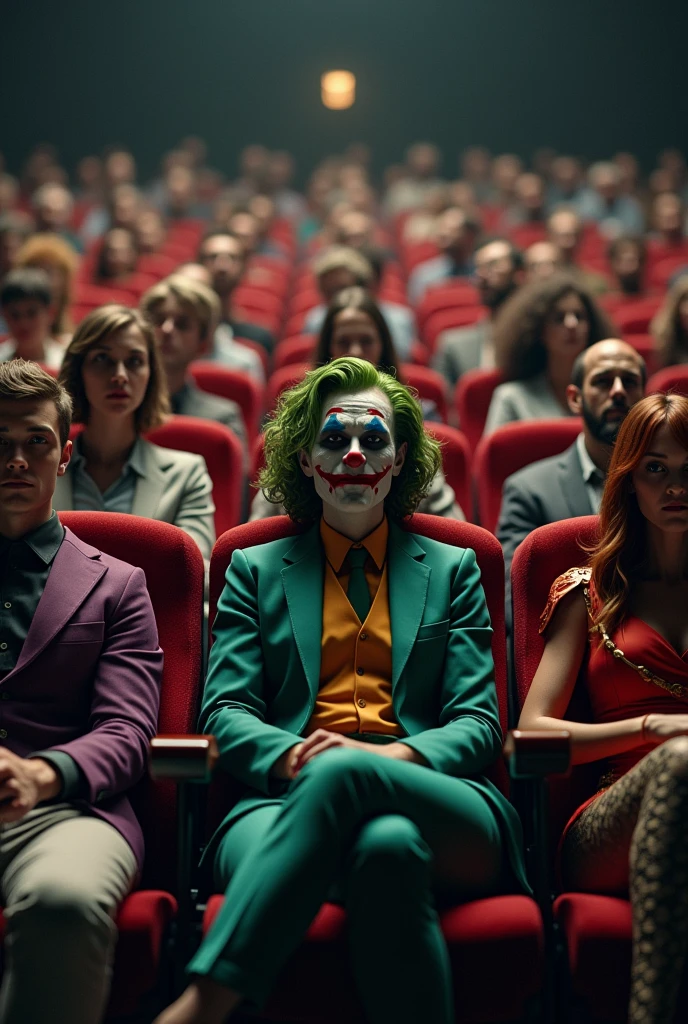 Make it like the chairs in an auditorium full of random people sitting and the Joker in the back somewhere where you can't notice him Mad Hatter Cyborg Echo (Maya Lopez)
Jason Grace
Leo Valdez
Loki
Nico di Angelo
Piper McLean
Professor Xavier
Reyna Avila
Toph
Thor
