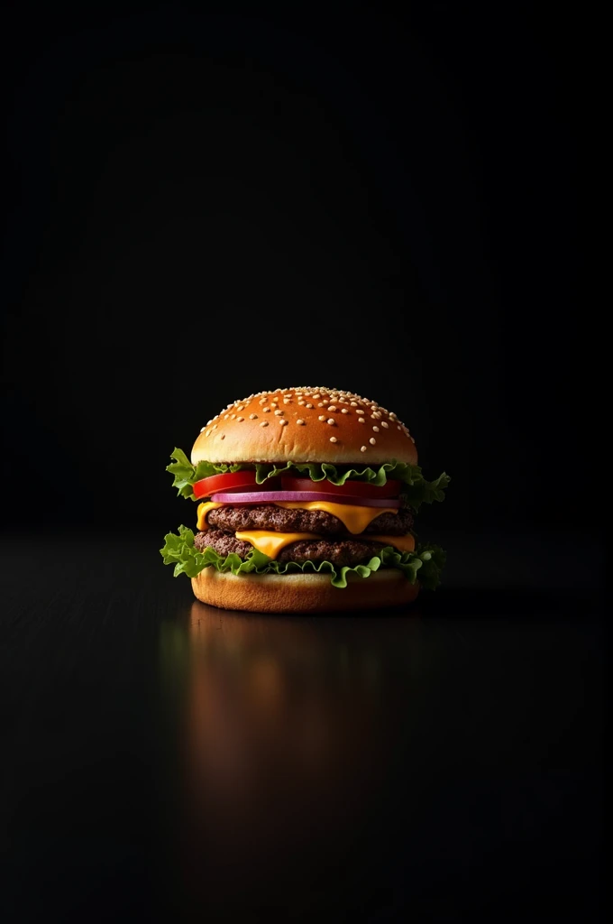 Generate a black background for a burger ad