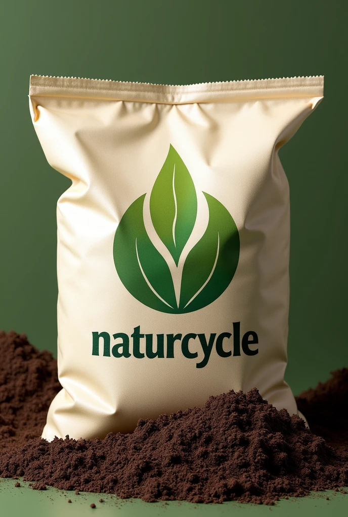 Large compost product for sale with plant logo and name naturcycle
