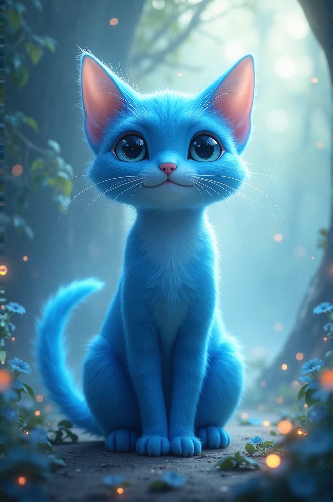 Make a blue cat
