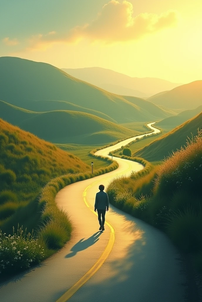 A book cover with a road and a person walking on it with the title Lenni Mira Experience of a Route, a path created by the Portuguese ceador 