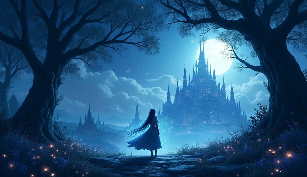 fantasy night scenery for wallpaper