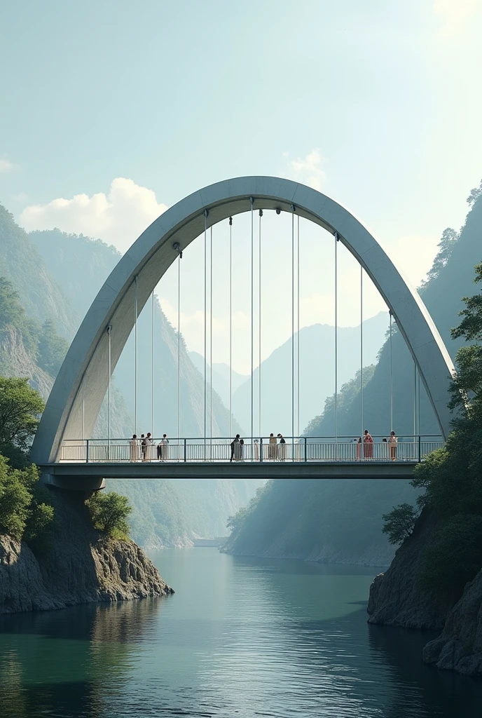 open bridge with parabolas
