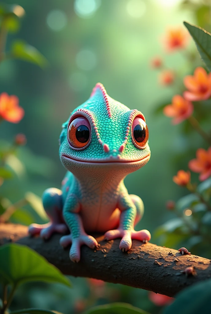 Cute Bipedal Chib Chameleon