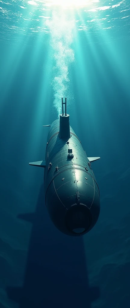 (masterpiece:1.2,Distinguished Quality,Anime Style:2.0,Cinematic Experience),8k,wallpaper,(Best illustrations:2.0),(Future submarine navigating underwater:2.0),(sf:2.0),(Streamlined beautiful submarine:2.0),(dynamic),(Beautiful underwater depiction:2.0),(Background is a beautiful seabed:2.0),(From below:2.0),(Beautiful sunlight shining into the sea:2.0),(VFX,CG),(dynamic),(The strong current from the propeller at the stern:2.0)