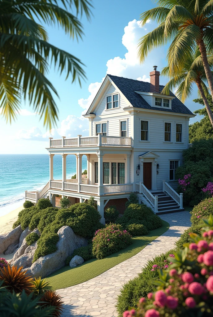 Beautiful house on the seashore 