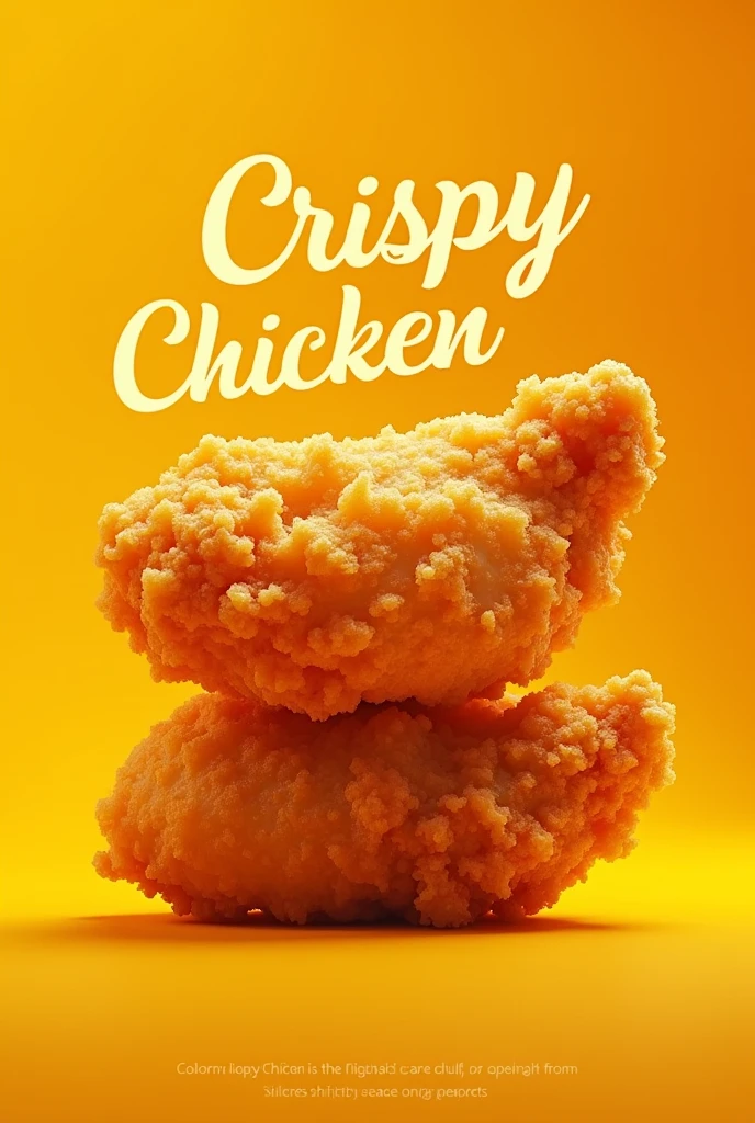 Make a broaster chicken logo called "Crispy Chicken" that is written, Use bright colors, to make the broaster chicken look crispy, make it a little more realistic