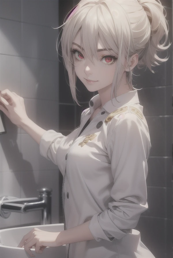 alicenakiri, alice nakiri, short hair, (red eyes:1.3), white hair, hair between eyes, smile,all nude,pink nipple, shower room,
BREAK looking at viewer, (cowboy shot:1.5),
BREAK (masterpiece:1.2), best quality, high resolution, unity 8k wallpaper, (illustration:0.8), (beautiful detailed eyes:1.6), extremely detailed face, perfect lighting, extremely detailed CG, (perfect hands, perfect anatomy),