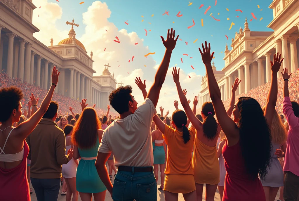 humanity celebrating