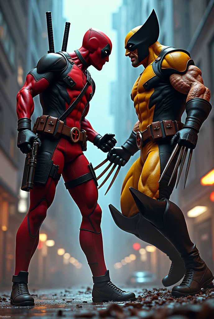 Create a picture of Deadpool and Wolverine together