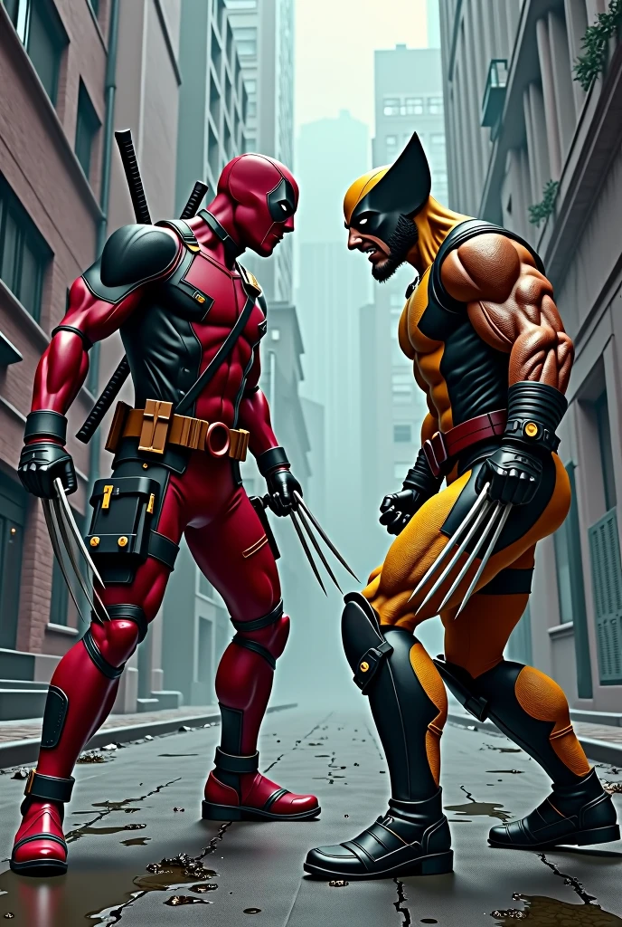 Create a picture of Deadpool and Wolverine together