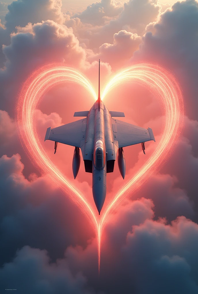 rafale plane around heart