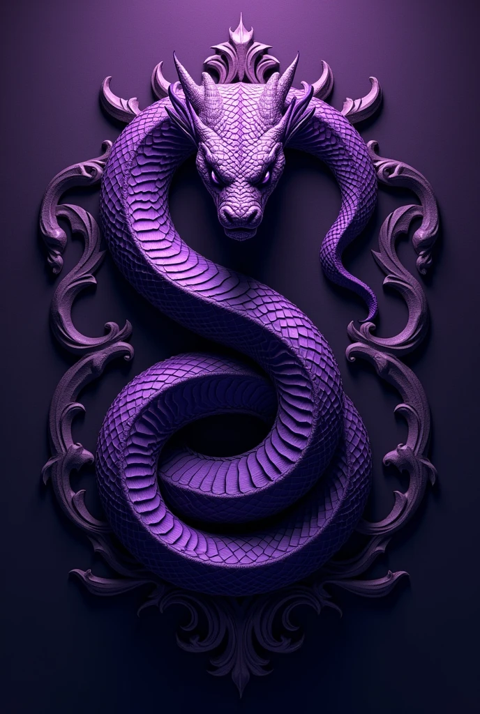 Slytherin Coat of Arms but purple