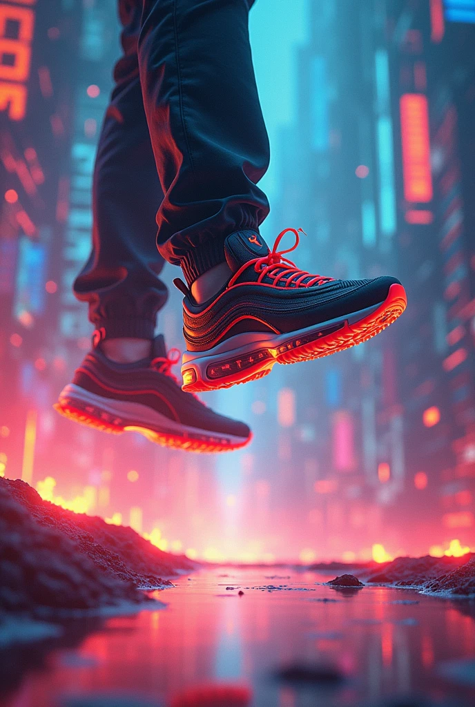 Leap, sneaker, graph