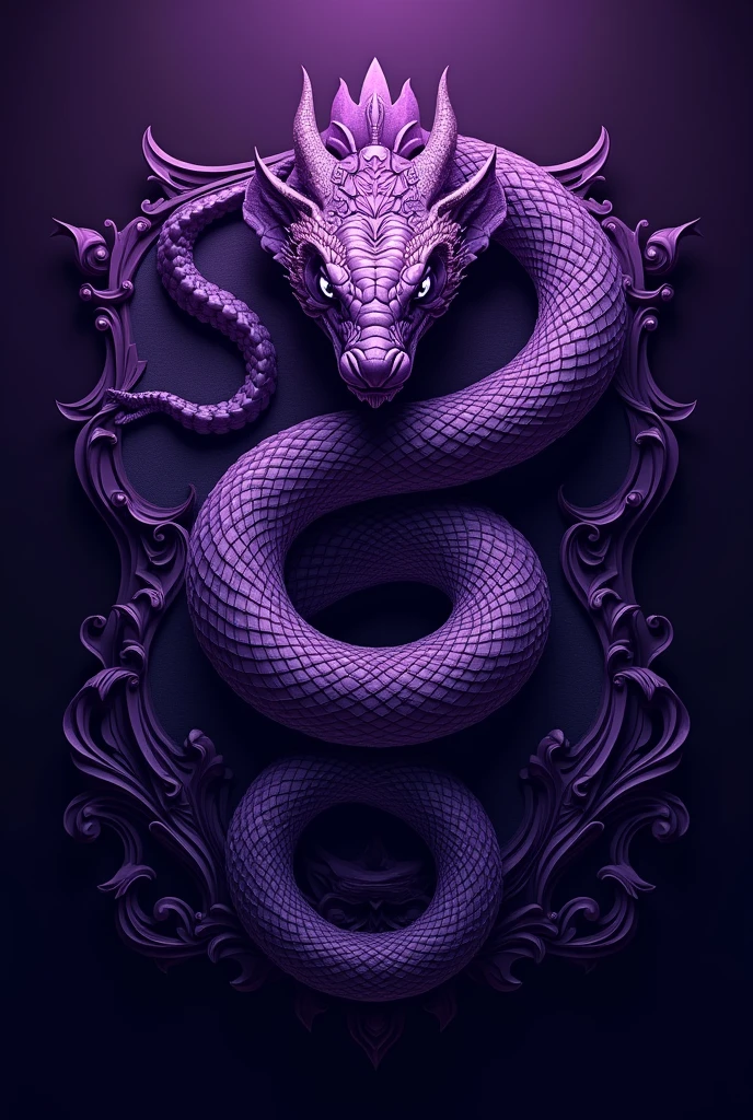 Slytherin Coat of Arms but purple