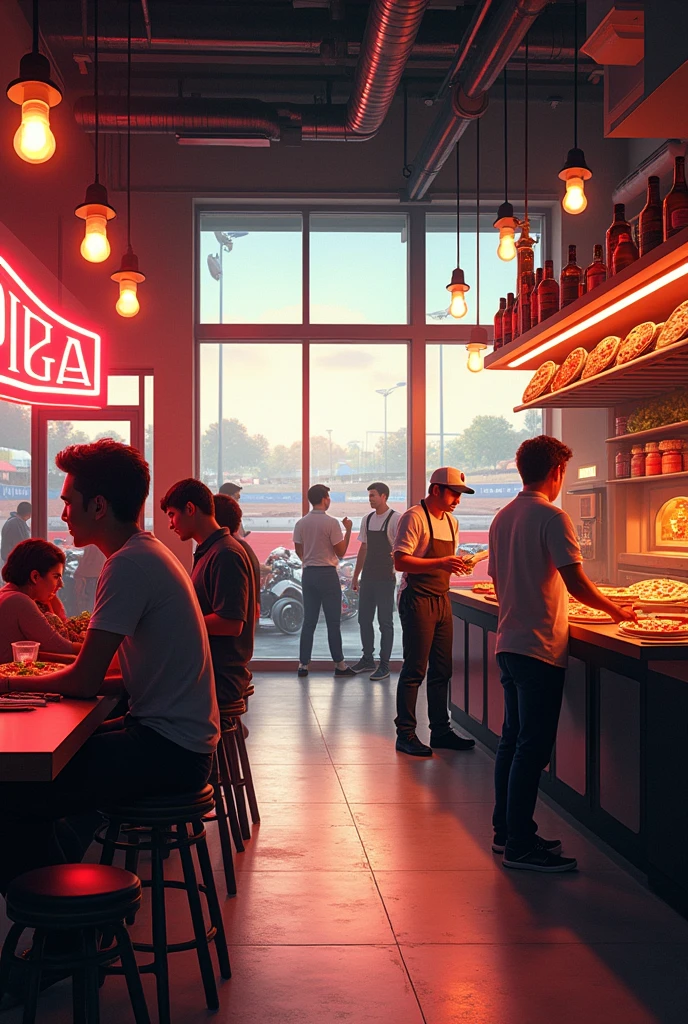 Taught "Milan Pizza" pour la pizzeria du karting électrique