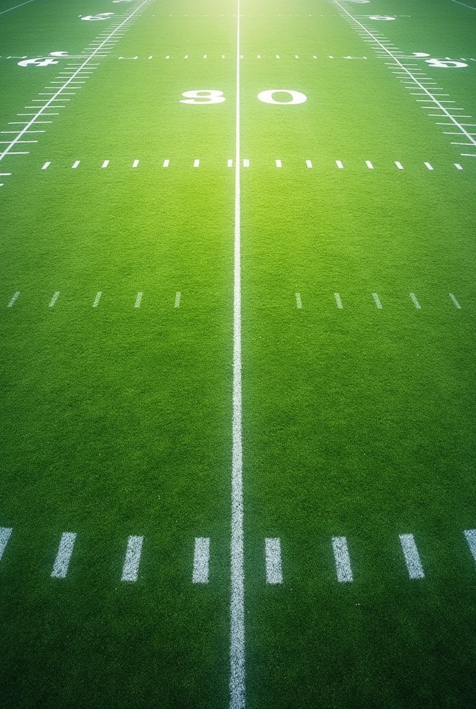 clean american football field birthday invitation background, only the field