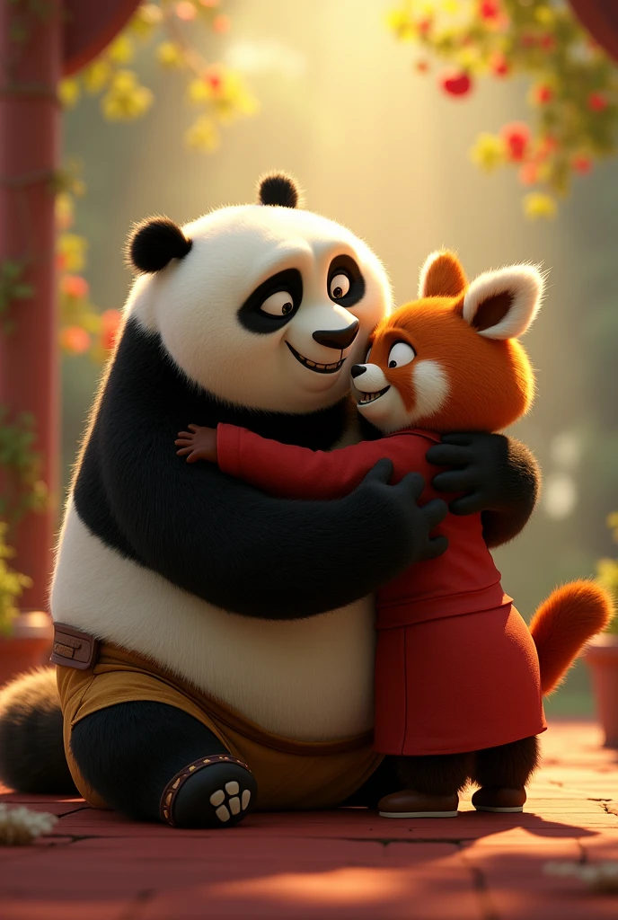 Put po kissing master shifu