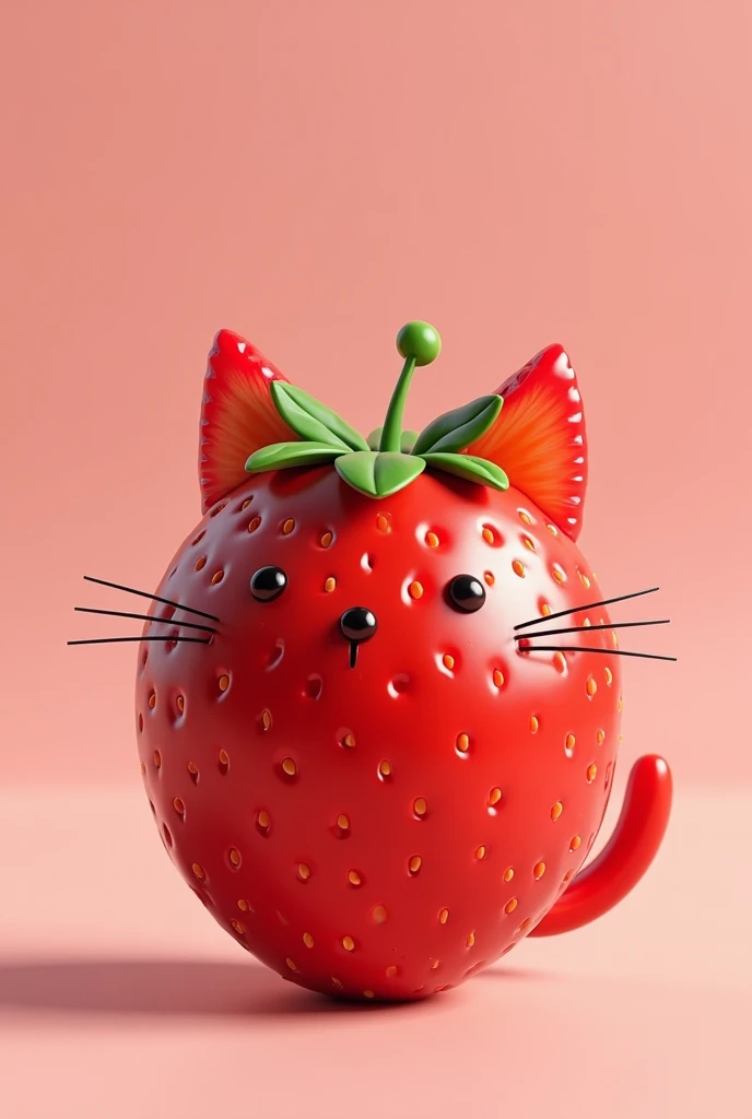 Cat shaped strawberry