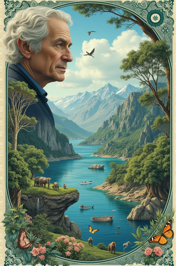 Create me a realistic bill with the ecosystems of the whole world