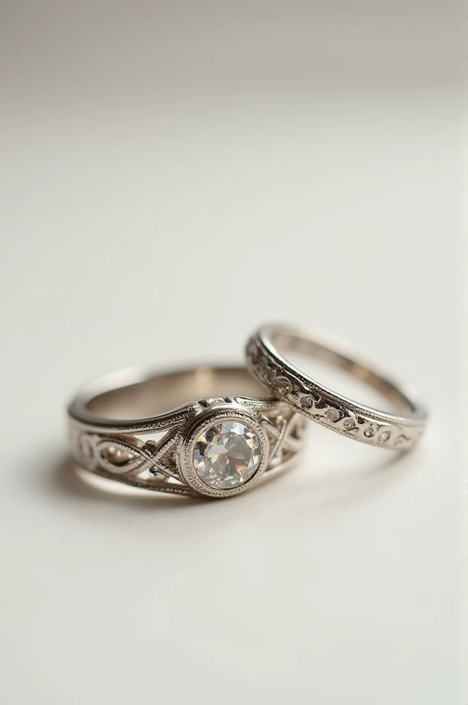 Two rings with the names Francisco and Rosângela