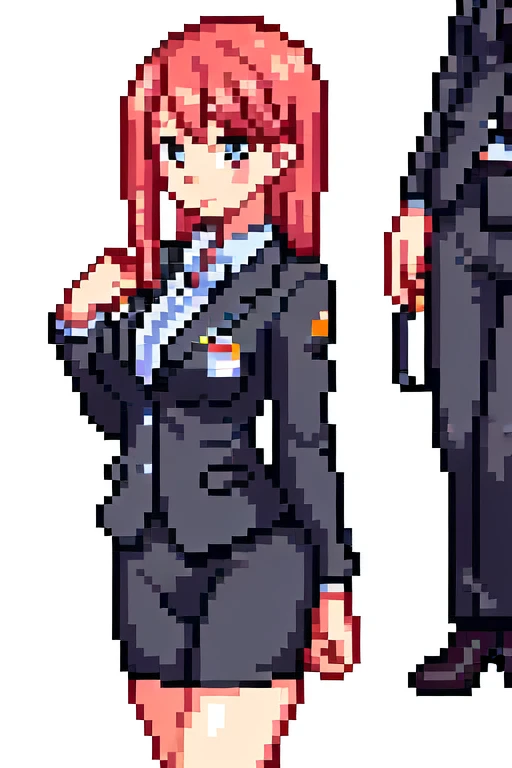 a girl , business clothes, good detail, Bustness