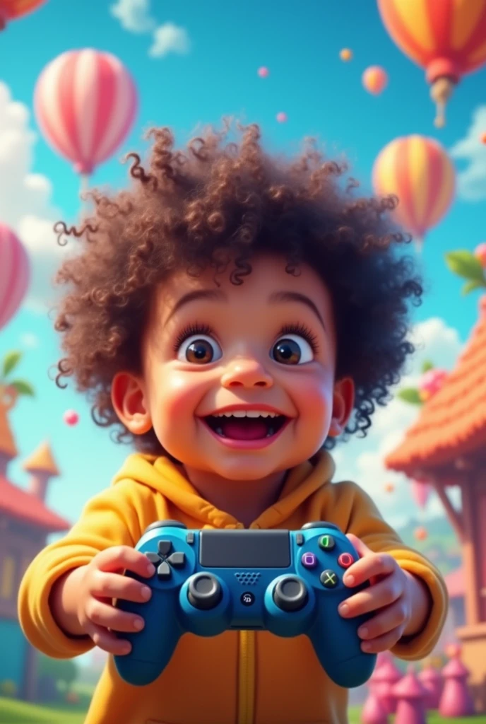 cover image of youtube channel fun gameplay child curly hair