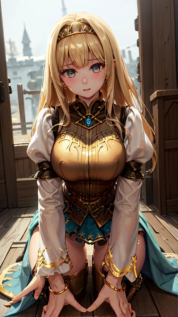 （（（ＳＦＷ、sound、Highest quality、First class work、Normal body、8k、Detailed face、Ultra-precision、Normal hand、通常のrefer to、５refer to、Highest）））、beautiful girl、golden blonde;1.4、thin、Low length、thin足、Alisha、Princess、Valkyrie Profile、Fleeting、blush、Dungeons、On all fours、crawl、Raise your skirt yourself、Pure white pants、I can see your pants