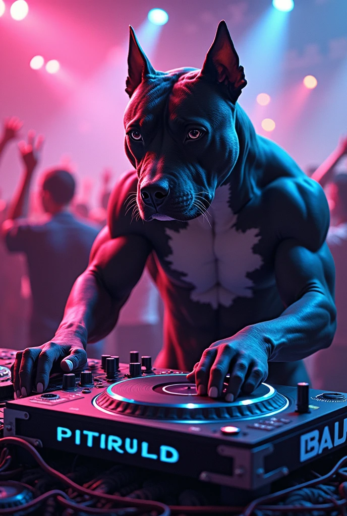 pitbull dog dj