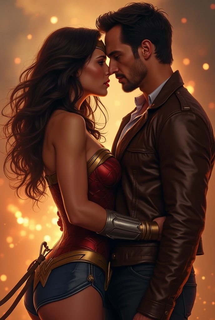 tony stark having sex with wonder woman.literally fucking one another
