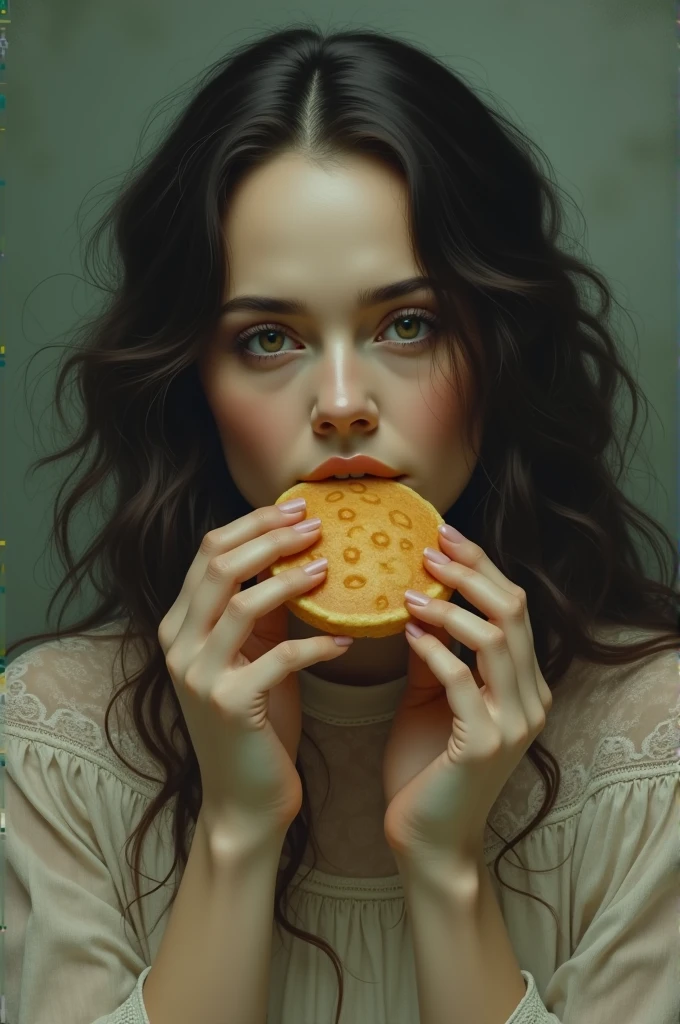 Lana del Rey eating arepa 