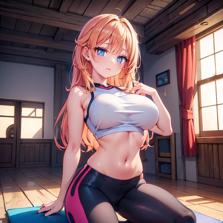 Anime Waifu beautiful detailed eyes, beautiful detailed lips, extremely detailed eyes and face, longeyelashes, 1girl, sensual, young woman, medium breasts, beautiful feminine face, nice thighs, slim, sexy, erotic, beautiful clothes, perfect body, cinematic lighting and framing, (best quality,4k,8k,highres,masterpiece:1.2),ultra-detailed,digital painting,portrait,glamorous,highly detailed,soft lighting,warm color tones beautiful detailed eyes, beautiful detailed lips, extremely detailed eyes and face, longeyelashes, 1girl, cute anime girl, girl in hot yoga shorts, detailed face, detailed clothing, highly detailed, hyper realistic, masterpiece, 8k, realistic lighting, studio lighting, cinematic lighting, warm colors, vibrant colors, bright colors, soft lighting, golden hour, glowing skin, flawless skin