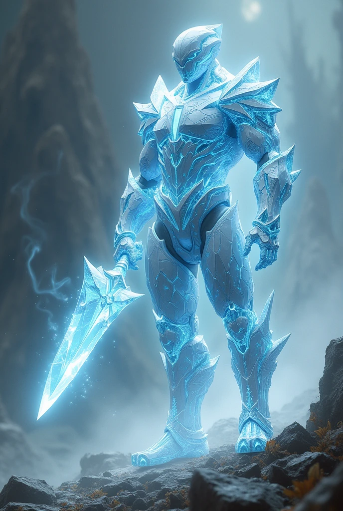 Create a crystal or diamond warrior With your blade-shaped hand