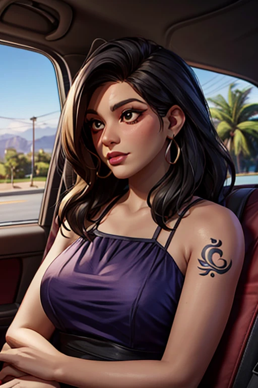 arafa woman with tattoos sitting in a car with a green blouse, 30-year-old woman from cuba, lorena avarez, looks like fabiula nascimento, marischa becker, alanis guillen, taken at the beginning of 2020, fernanda suarez, roxie vizcarra, carla ortiz, Ayahausca