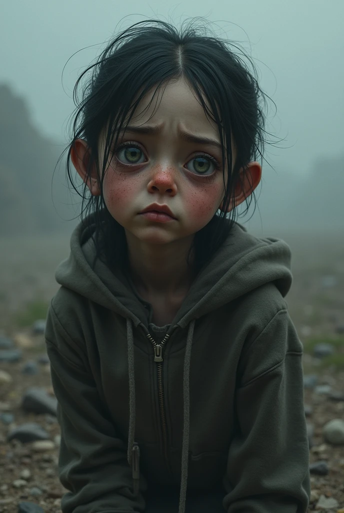 Create a person with the most empty and tired look possible so that the look conveys that that person can&#39;t stand anything else that is to come.