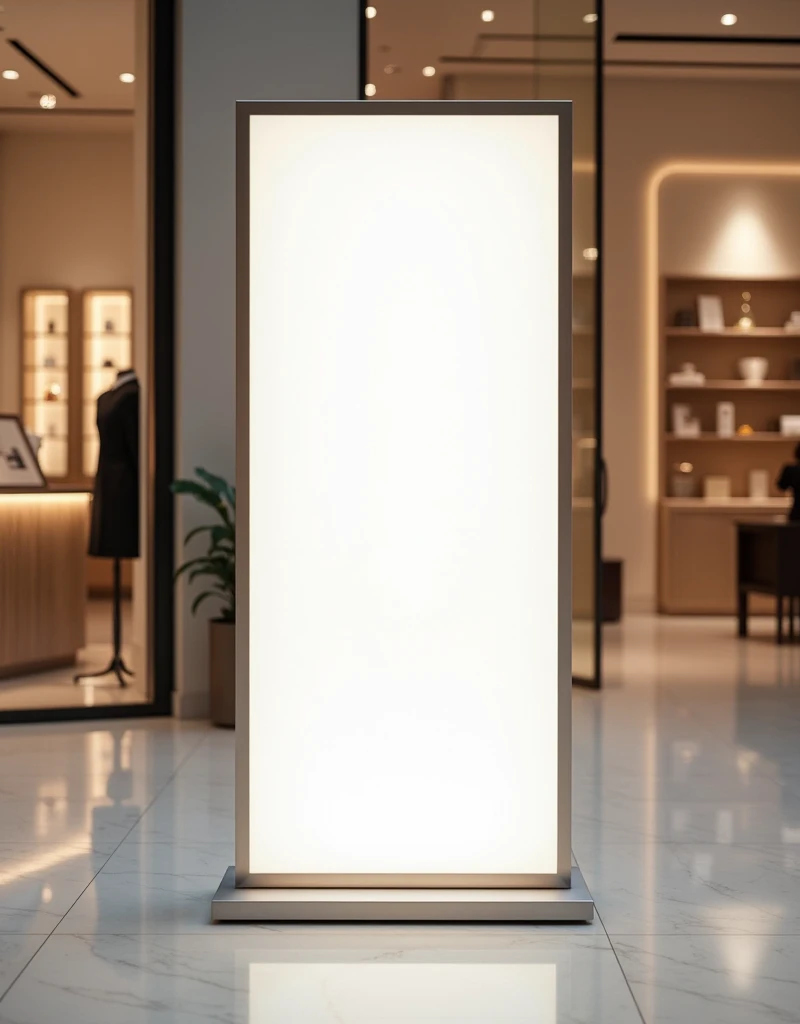 AIR BANNER white mockups size . INSIDE A PERFUMERY SHOP OR IN A SHOPPING CENTER